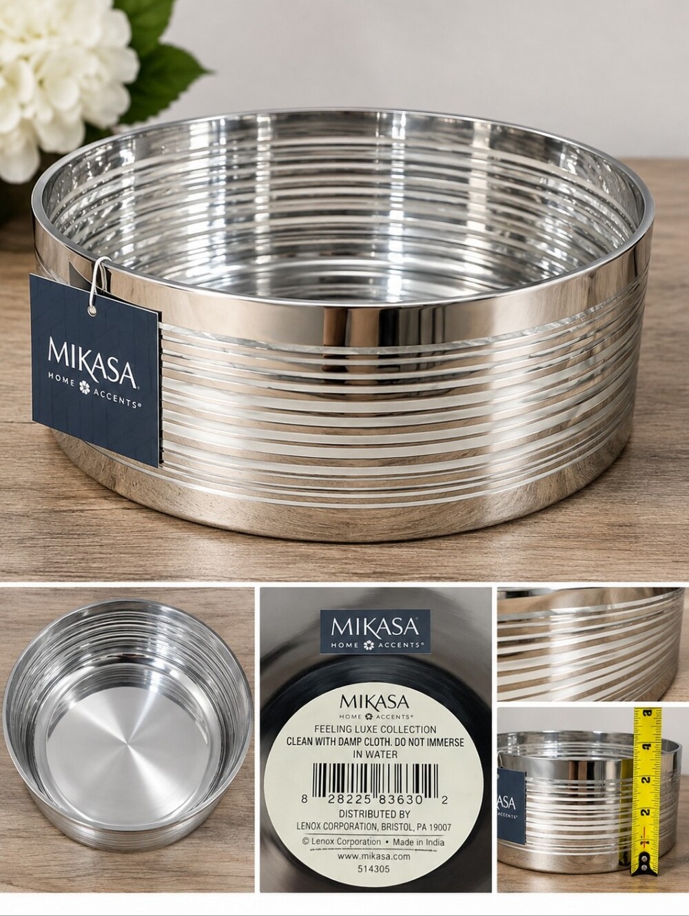 Mikasa Silver Round Vase